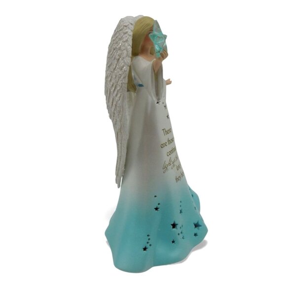 THOMAS KINKADE Light Of Love Angel Figurine with Illuminated Stars and Memorial - Picture 4 of 11